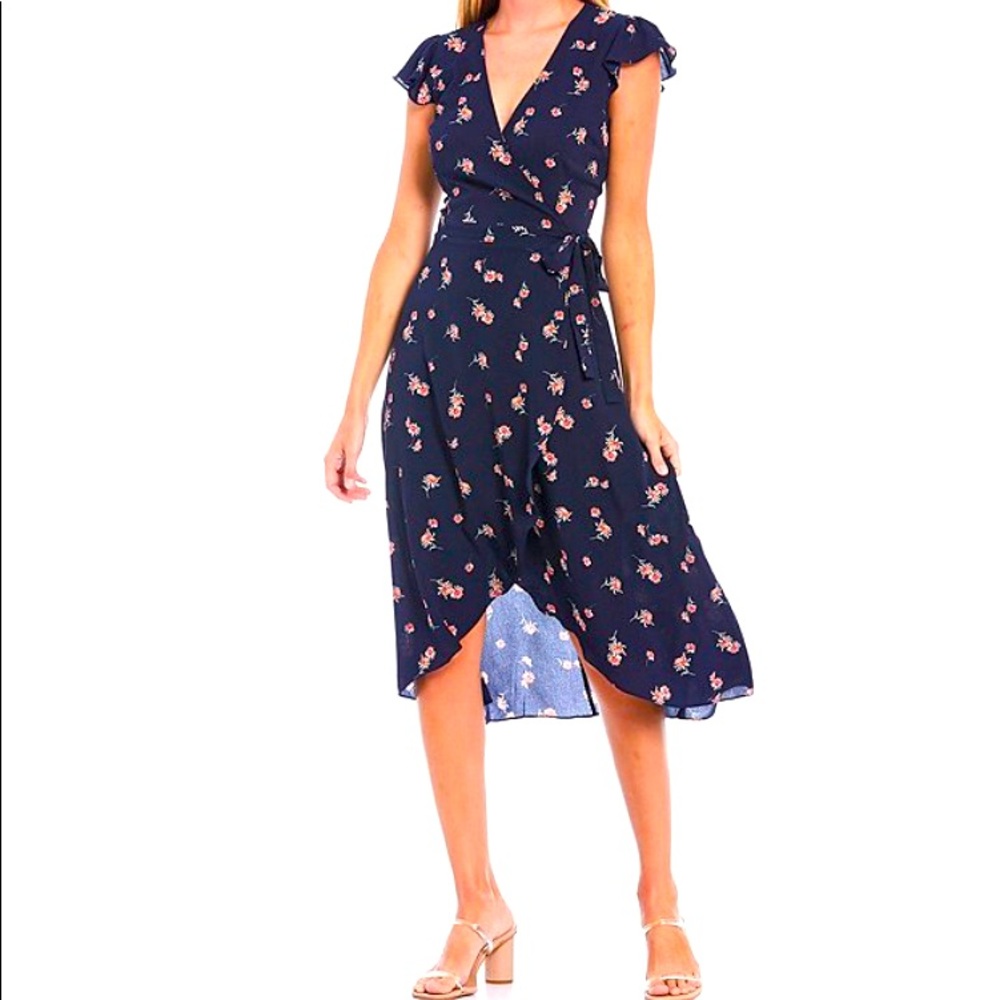 BB Dakota Floral Wrap Dress